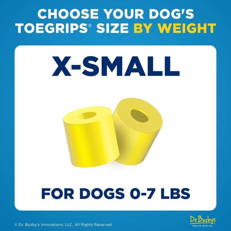 Dr. Buzby's Dr Buzby's XSmall ToeGrips for Dogs - Instant Traction on Wood/Hardwood Floors - Anti Slip Relief - Grippers for Senior Dogs - Stop Sliding Instantly - Rubber Nails for Paws - 1 Pack (20 Grips) - Image 2